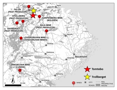 Figure 3: Bergslagen Mining District (CNW Group/District Metals Corp.)
