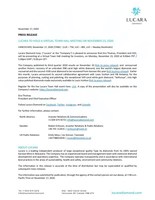 Lucara to Hold a Virtual Town Hall Meeting on November 23, 2020 (CNW Group/Lucara Diamond Corp.)