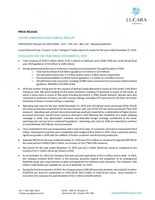 LUCARA ANNOUNCES 2019 ANNUAL RESULTS (CNW Group/Lucara Diamond Corp.)