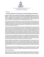 Africa Energy Signs Farmout Agreements for Block 2B Offshore South Africa (CNW Group/Africa Energy Corp.)