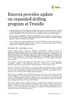 Kincora provides update on expanded drilling program at Trundle (CNW Group/Kincora Copper Limited)