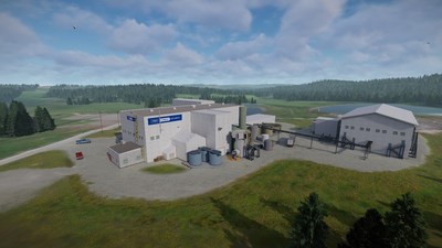 Site Rendering - Expanded Refinery (CNW Group/First Cobalt Corp.)