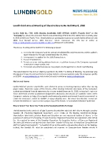 Lundin Gold Annual Meeting of Shareholders to Be Held May 8, 2026 (CNW Group/Lundin Gold Inc.)