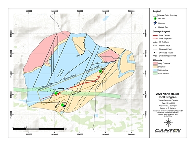 Figure 1.  Massive Sulphide Area Plan View (CNW Group/Cantex Mine Development Corp.)