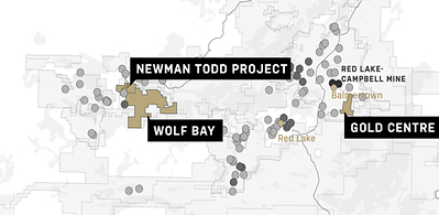 Figure 1 Location of the Newman Todd Project property now owned 100% by Trillium Gold Mines (CNW Group/Trillium Gold Mines Inc.)
