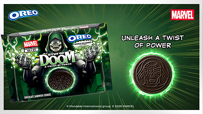 The OREO brand and Marvel unveil MARVEL OREO Stuf of Doom Cookies, the fourth and final pack that's been taken over by a twist of power.