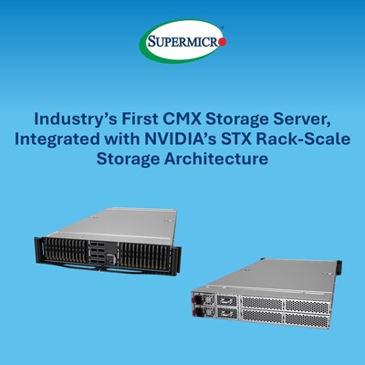 Industry's First CMX Storage Server Integrated with NVIDIA's STX Rack-Scale Storage Architecture