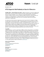ATCO Appoints Rob Peabody to Board of Directors (CNW Group/ATCO Ltd.)