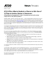 Invictus Games Contest (CNW Group/ATCO Ltd.)