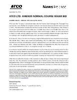 ATCO LTD. AMENDS NORMAL COURSE ISSUER BID (CNW Group/ATCO Ltd.)