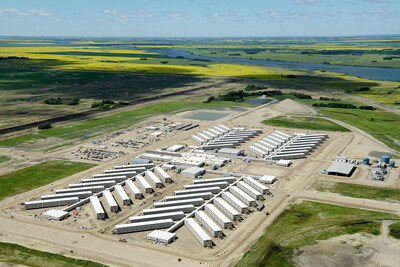 AERIAL VIEW OF THE BHP JANSEN DISCOVERY LODGE (CNW Group/ATCO Ltd.)