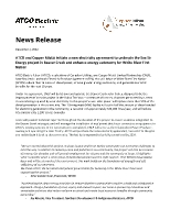 ATCO and Copper Niisüü initiate a new electricity agreement to underpin the Saa Sè Energy project in Beaver Creek and enhance energy autonomy for White River First Nation (CNW Group/ATCO Ltd.)