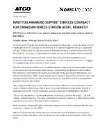 NASITTUQ AWARDED SUPPORT SERVICES CONTRACT FOR CANADIAN FORCES STATION ALERT, NUNAVUT (CNW Group/ATCO Ltd.)