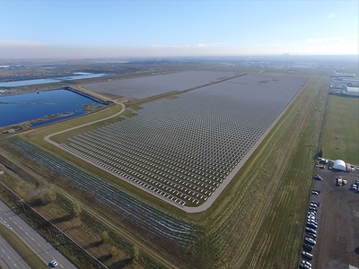 An artist's rendering of ATCO's Deerfoot solar project, renewable energy from which will be purchased by Microsoft Corporation. (CNW Group/ATCO Ltd.)