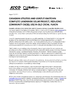 Canadian Utilities and Vuntut Gwitchin complete landmark solar project, reducing community diesel use in Old Crow, Yukon. (CNW Group/ATCO Ltd.)