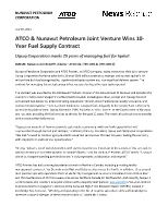 ATCO & Nunavut Petroleum Joint Venture Wins 10-Year Fuel Supply Contract -- Uqsuq  Corporation marks 25 years of managing fuel for Iqaluit (CNW Group/ATCO Ltd.)