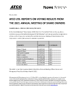 ATCO Ltd. Reports on Voting Results From The 2021 Annual Meeting of Share Owners (CNW Group/ATCO Ltd.)