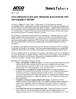 Atco Announces 90% GHG Emissions Reduction in 2020 Sustainability Report (CNW Group/ATCO Ltd.)