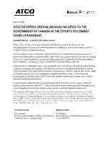 ATCO announces partnership to supply critical medical facilities in Canada. (CNW Group/ATCO Ltd.)