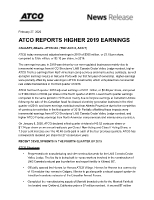 ATCO Ltd. 2019 Year End Financial Release. (CNW Group/ATCO Ltd.)
