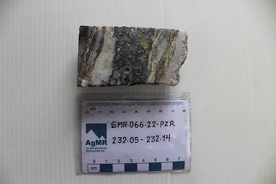 Fig. 3: Longitudinal section of the Perseguida vein, at the Reliquias mine, displaying historic mine levels and unmined mineralized blocks. Pierce points of completed drill holes are shown as blue circles, with corresponding assay results in gray boxes. (CNW Group/Silver Mountain Resources Inc.)