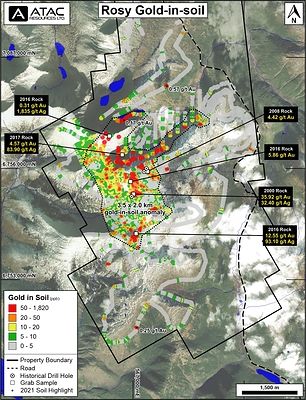Rosy Gold in Soil (CNW Group/ATAC Resources Ltd.)
