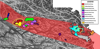 Figure 3. GSR’s land position post-Transaction (CNW Group/Gold Strike Resources Corp.)