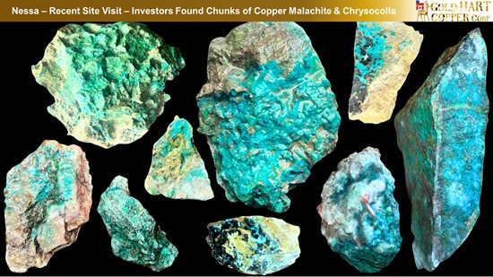 Cannot view this image? Visit: https://images.newsfilecorp.com/files/10786/284647_gold_hart_-_nessa_expansion_-_copper_chunks_-_5_550.jpg