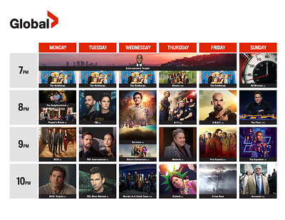 Global Primetime Grid (CNW Group/Corus Entertainment Inc.)