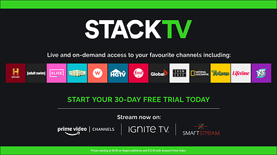 STACKTV now available on Rogers Ignite TV and Ignite SmartStream (CNW Group/Corus Entertainment Inc.)