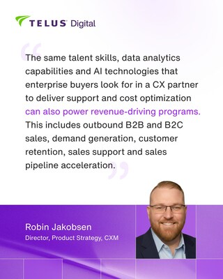 Findings from an IDC InfoBrief sponsored by TELUS Digital highlight a major opportunity for enterprises to get more value from their CX partnerships. (CNW Group/TELUS Digital)