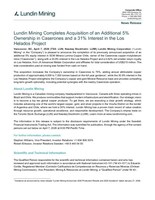Lundin Mining Completes Acquisition of an Additional 5% Ownership in Caserones and a 31% Interest in the Los Helados Project (CNW Group/Lundin Mining Corporation)