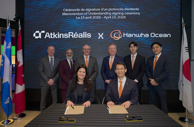 Memorandum of Understanding Signing Ceremony between AtkinsRéalis and Hanwha Ocean (CNW Group/AtkinsRéalis)