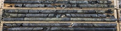 Figure 3 – Lion Drill hole PML-26-101 shallow MRE in-fill drilling (assays pending) (CNW Group/Power Metallic Mines Inc.)