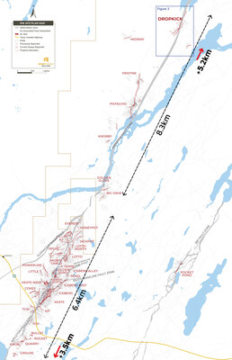 Figure 2: Plan view map of the AFZ on Queensway North (CNW Group/New Found Gold Corp.)