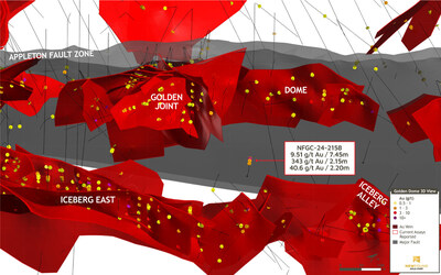Figure 3: Location of Golden Dome intercept in NFGC-24-2158 (CNW Group/New Found Gold Corp.)