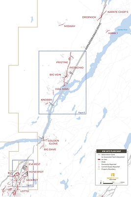 Figure 8: The Queensway North Project with the Appleton Fault Zone discoveries and location of the acquired Kingsway Project. (CNW Group/New Found Gold Corp.)
