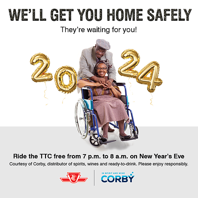 This New Year's Eve, Corby Spirit and Wine Has Your Ride Home Covered (CNW Group/Corby Spirit and Wine Communications)