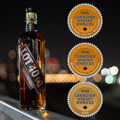Lot No. 40 Dark Oak (CNW Group/Corby Spirit and Wine Communications)