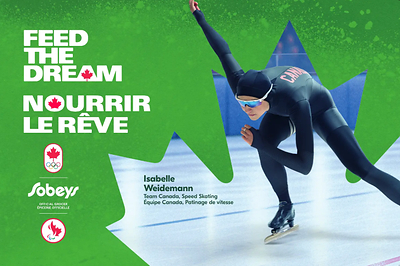Feed The Dream - Isabelle Weidemann, Long Track Speed Skating (CNW Group/Empire Company Limited) (CNW Group/Empire Company Limited)