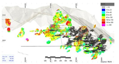 Overview of the La Negra Mineralization (CNW Group/Excellon Resources Inc.)