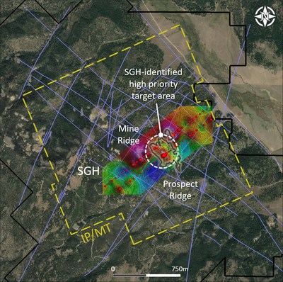 Figure 2: SGH-identified anomaly in relation to the Kilgore deposit (CNW Group/Excellon Resources Inc.)