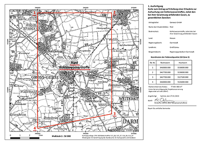 Figure 1: Approximation of the Erlenwiese concession area. (CNW Group/MCF Energy Ltd.)