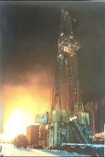 Figure 5: Molln-1 well gas test in 1989 (CNW Group/MCF Energy Ltd.)