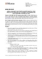 MEREN ANNOUNCES 2025 FOURTH QUARTER AND FULL-YEAR RESULTS, ITS YEAR-END 2025 STATEMENT OF RESERVES AND FIRST QUARTERLY DIVIDEND OF 2026 (CNW Group/Meren Energy Inc.)