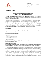 AFRICA OIL ANNOUNCES INCREASE IN ITS IMPACT OIL & GAS SHAREHOLDING (CNW Group/Africa Oil Corp.)