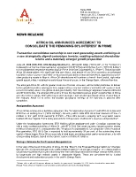AFRICA OIL ANNOUNCES AGREEMENT TO CONSOLIDATE THE REMAINING 50% INTEREST IN PRIME (CNW Group/Africa Oil Corp.)