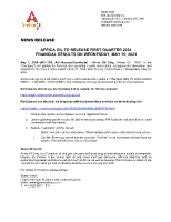 AFRICA OIL TO RELEASE FIRST QUARTER 2024 FINANCIAL RESULTS ON WEDNESDAY, MAY 15, 2024 (CNW Group/Africa Oil Corp.)