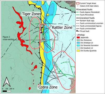 Figure 1. Location plan of the current targets Red Hills (CNW Group/Stuhini Exploration Ltd.)