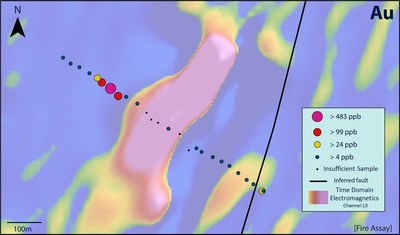 Figure 3 - Lakeview Gold in Soil Geochemistry (CNW Group/Stuhini Exploration Ltd.)